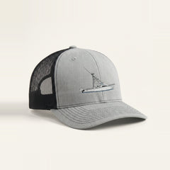 Custom Boat Trucker Hat — Heather Grey