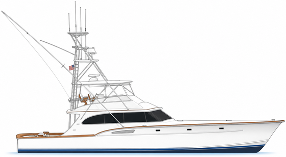 Example of a boat drawn in colour